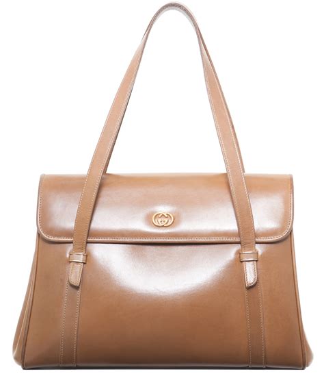 gucci vintage brown leather bag|brown vintage Gucci shoulder bag.